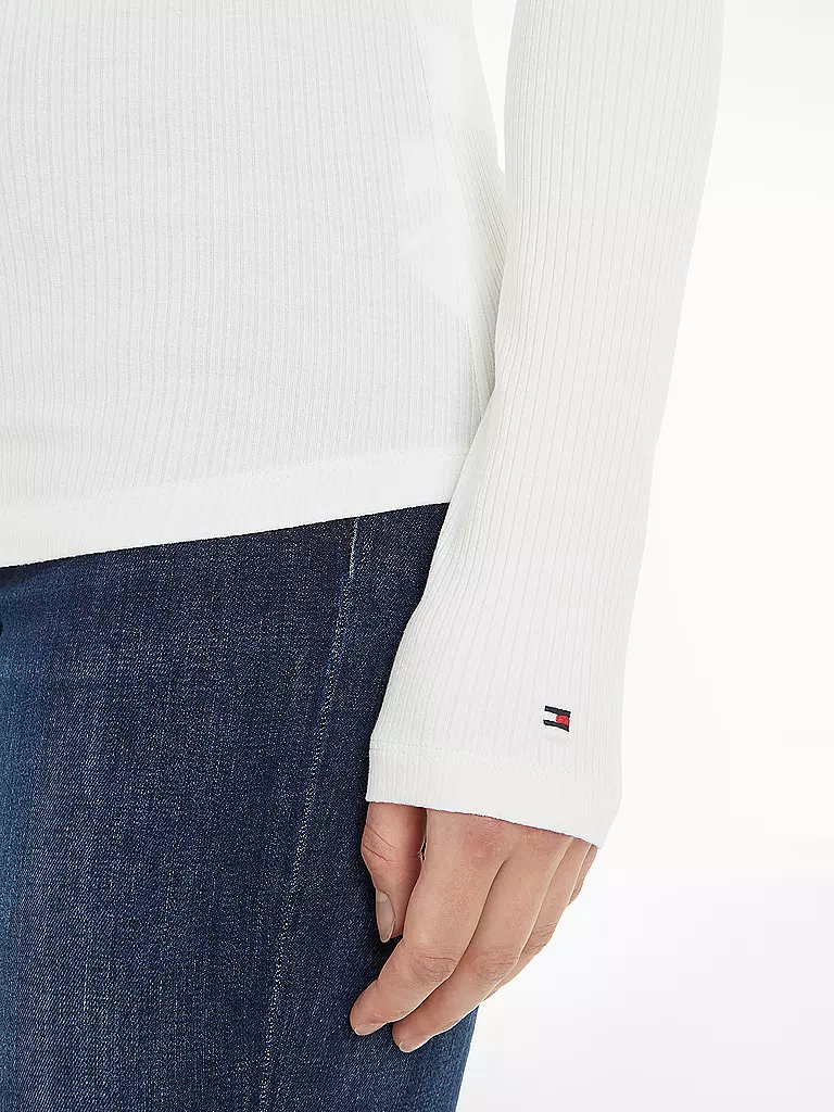 TOMMY HILFIGER Langarmshirt weiss