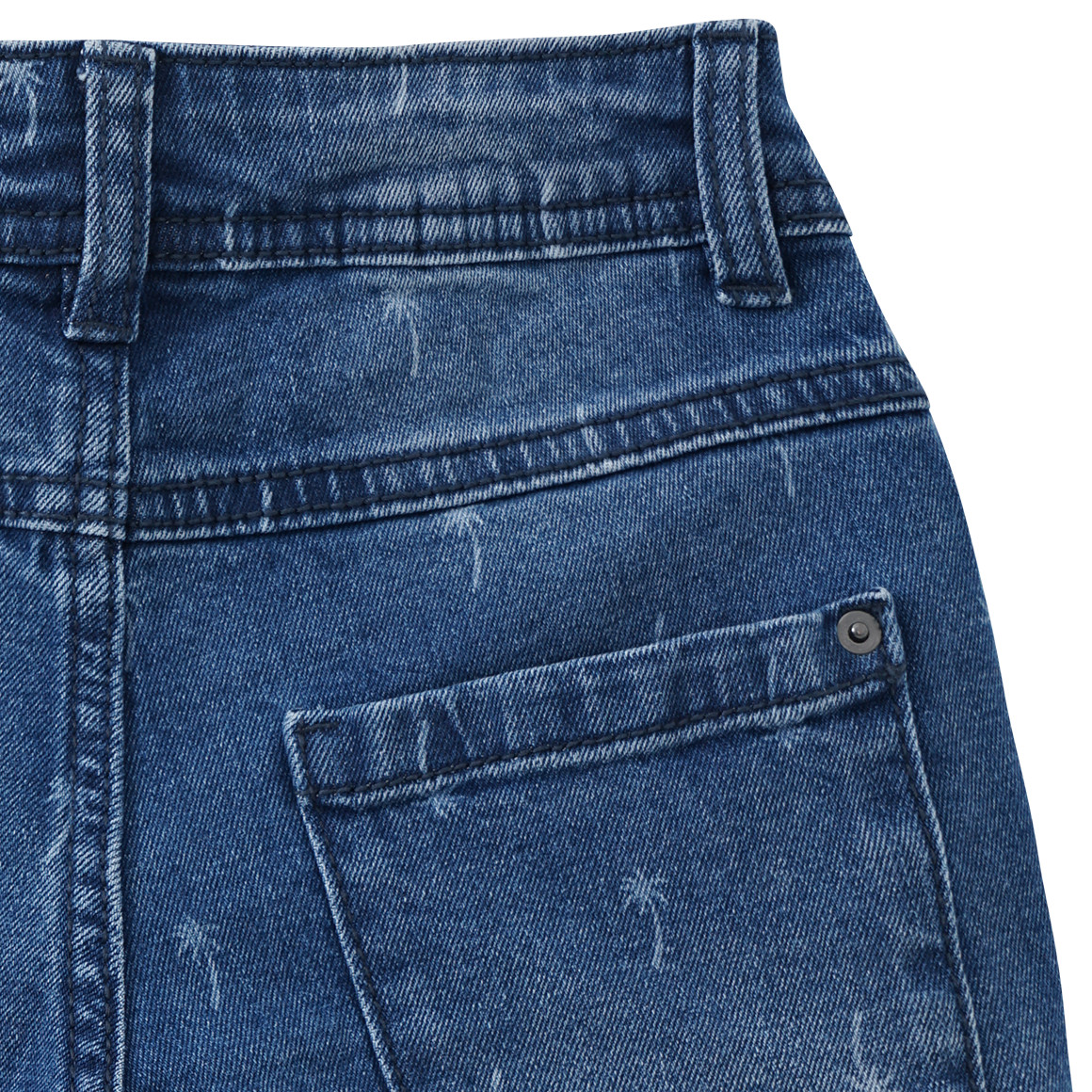 Jonas Nielsen Jungen Jeansshorts mit Palmen blau