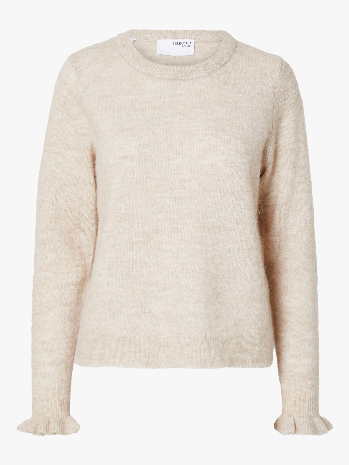 Lulu Long Sleeve Knit Frill Cuff O-Neck