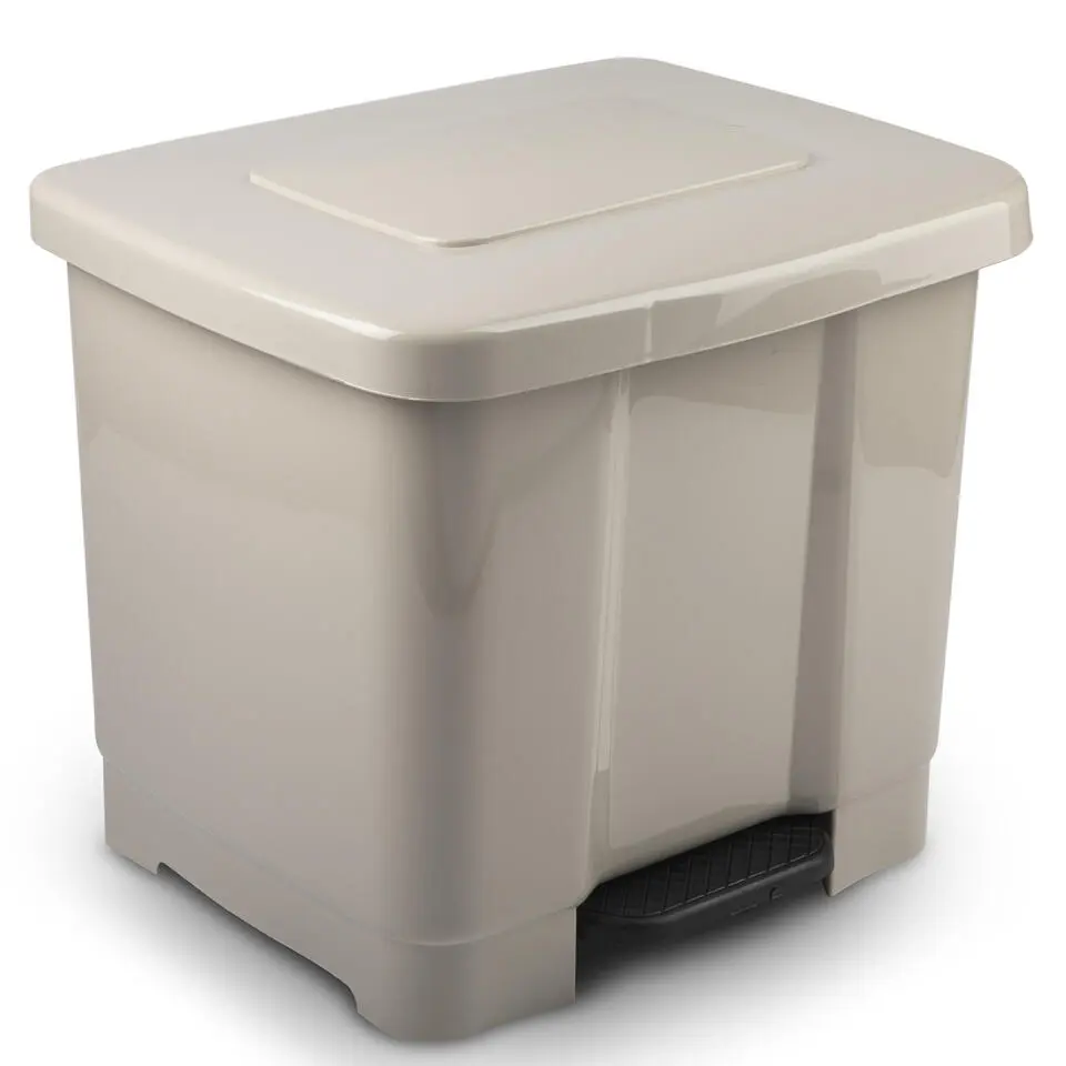 Plasticforte Pedaalemmer - 2-vaks - beige - 35L