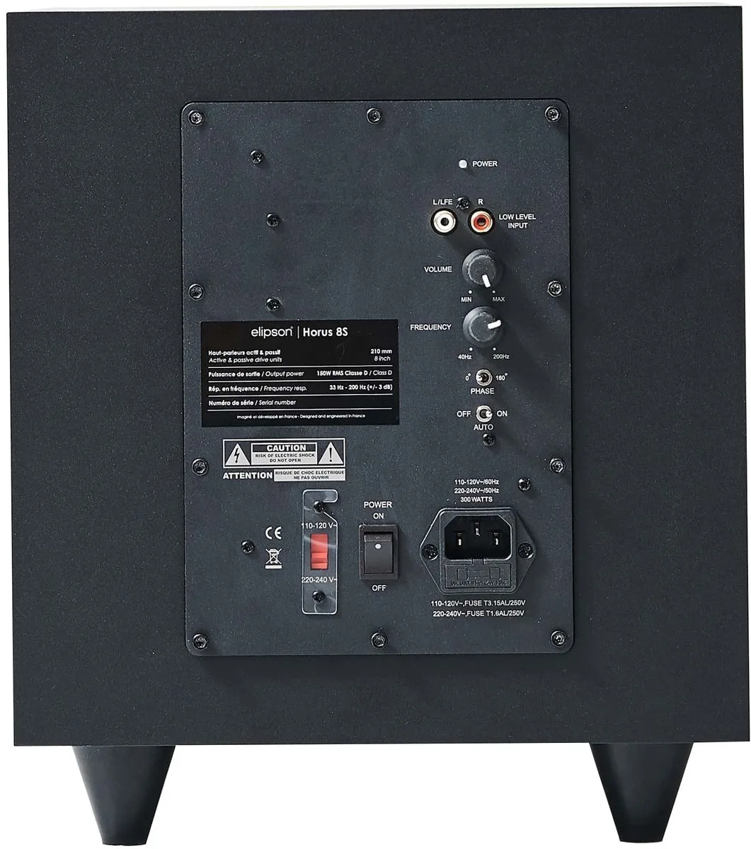 Elipson Horus 8S Noir Carbone Caissons de basses