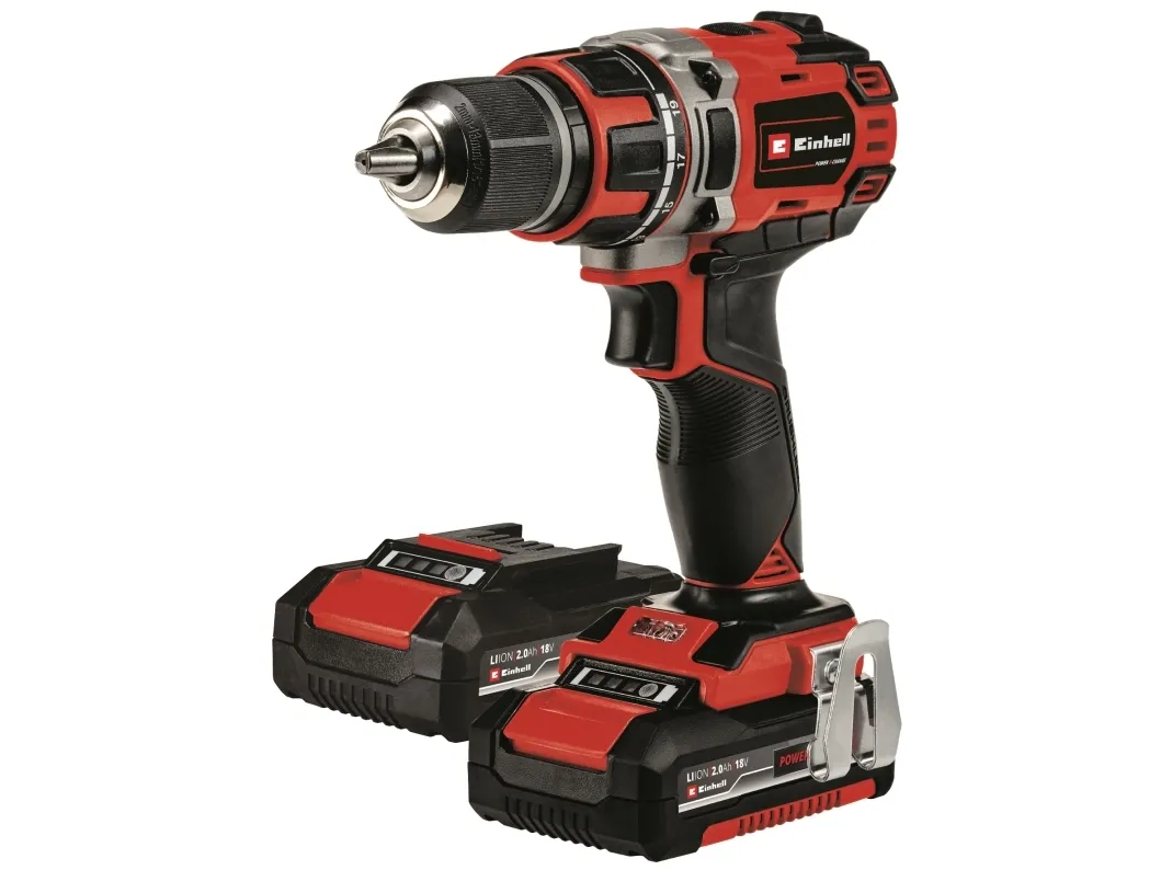 Einhell Power X-Change TE-CD 18/50 Li BL (2x2,0Ah) Batteri boremaskine 18 V 2 Ah Litium inkl. ekstra batteri, Kuffert