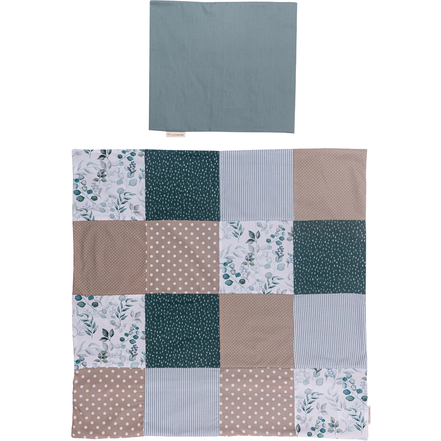 Ullenboom Bettwäsche-Set 80x80 cm und Kissenbezug 35x40 cm - Eukalyptus