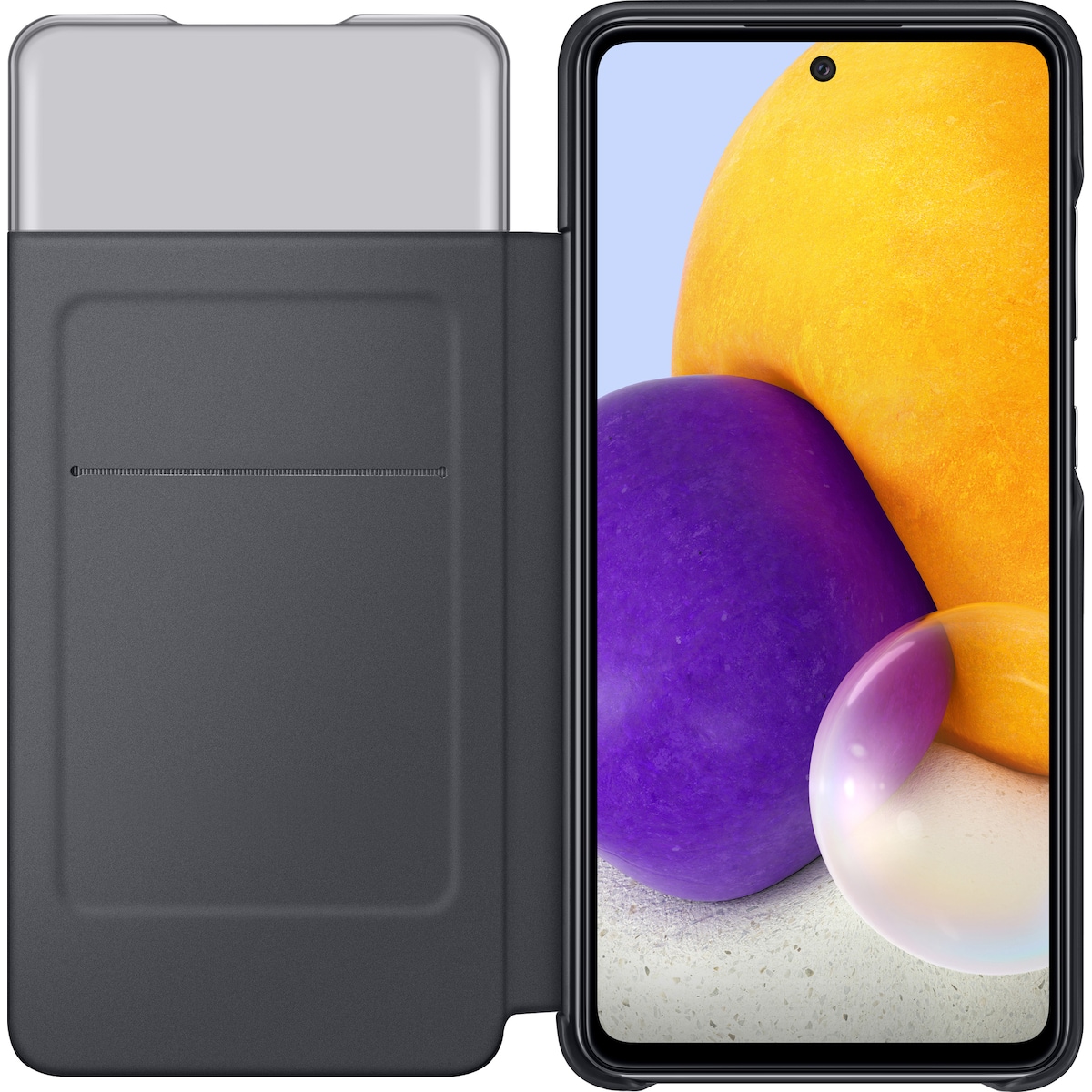 Samsung S View lommebokdeksel til Galaxy A52 4G/5G, A52s (sort)