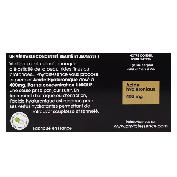 Phytalessence Acide Hyaluronique 400mg 3 x 30 gélules