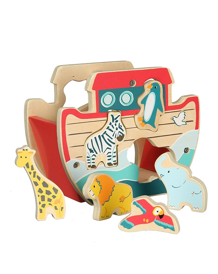 Steckspiel ARCHE NOAH 7-teilig aus Holz