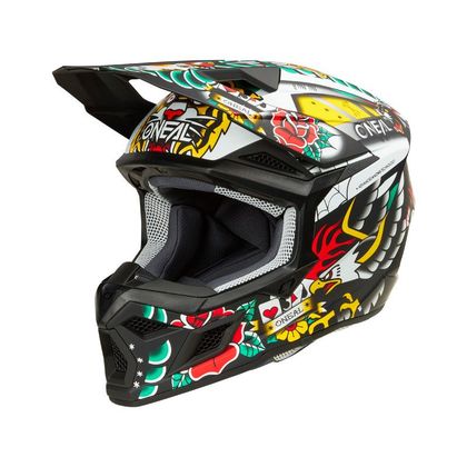 Casque cross O'Neal 3SRS - INKED - ENFANT - Multicolore