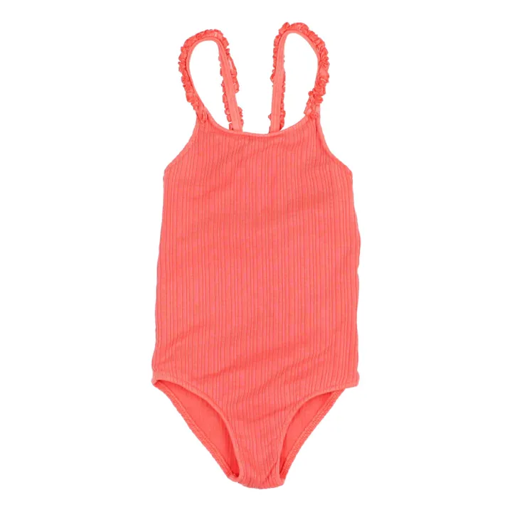 Búho Maillot 1 Pièce Côtelé | Corail