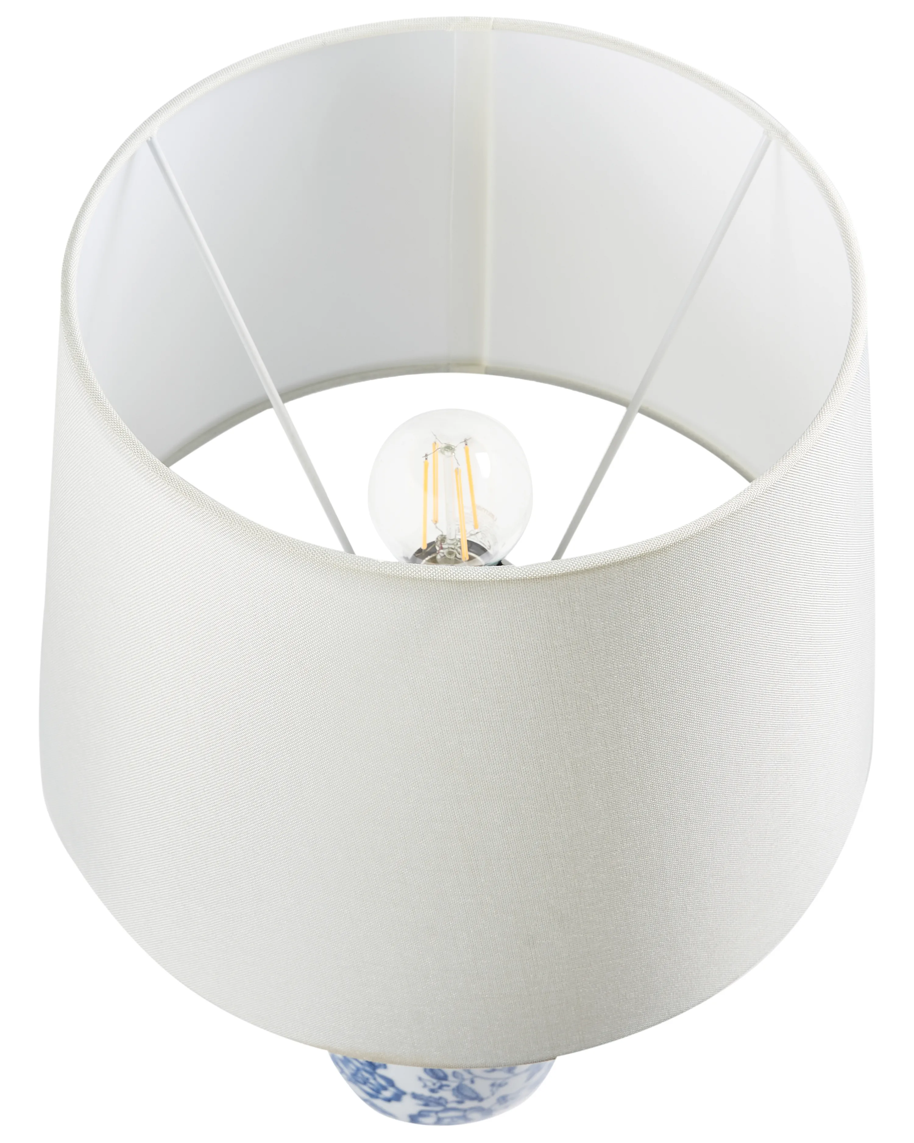 Tafellamp AIBONITO Porselein Wit/blauw