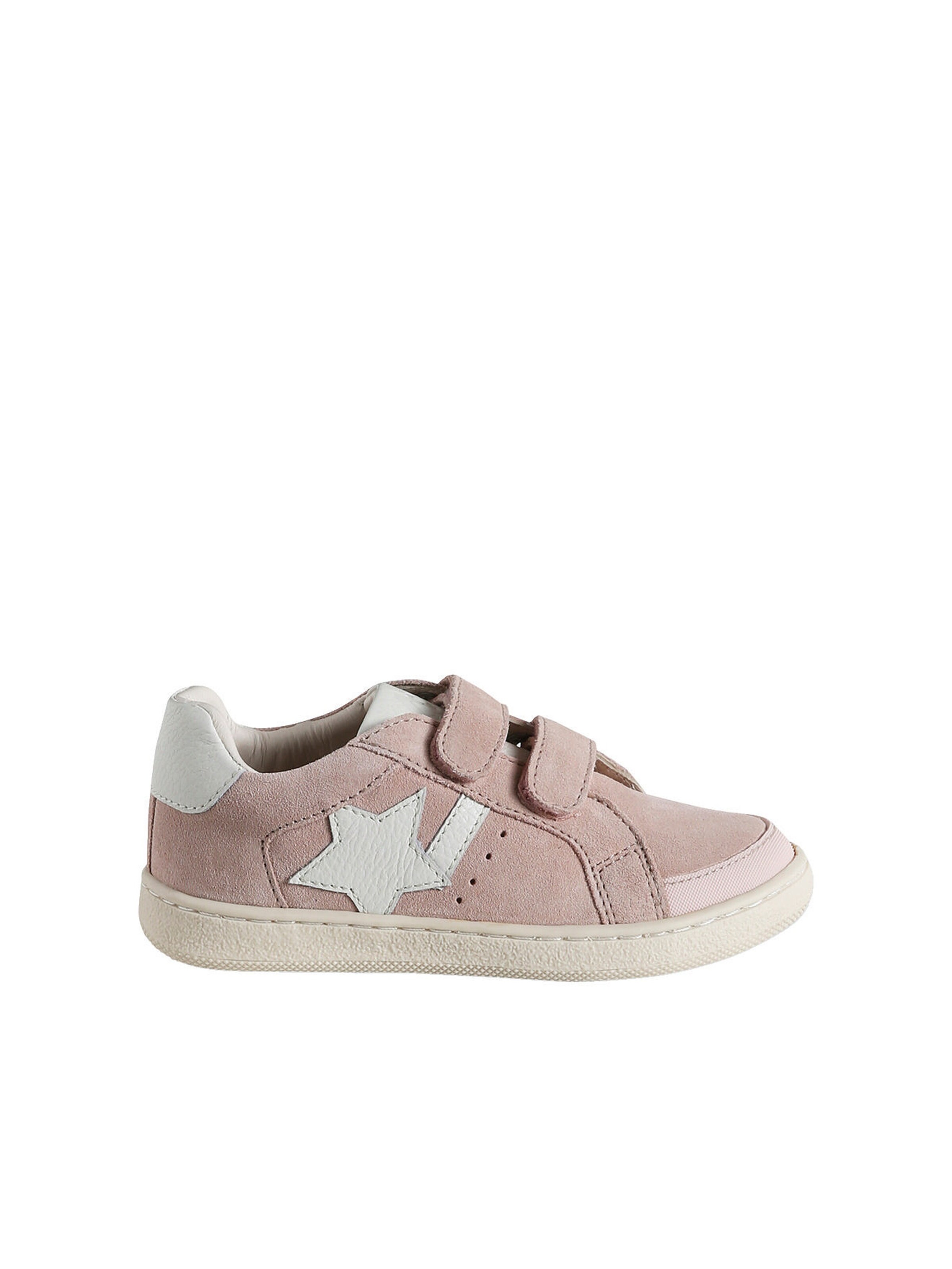 Vertbaudet Kinder Ledersneakers mit Stern und Anziehtrick hellrosa