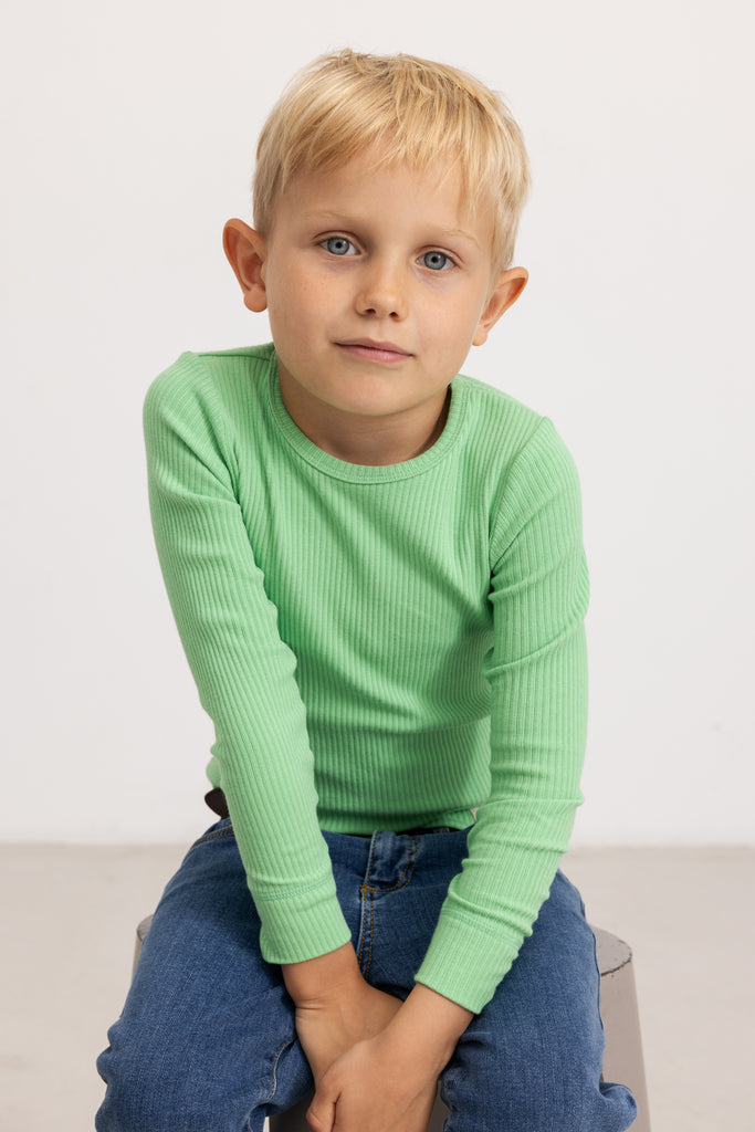 Plain Tee LS, T-shirt - Cale Green