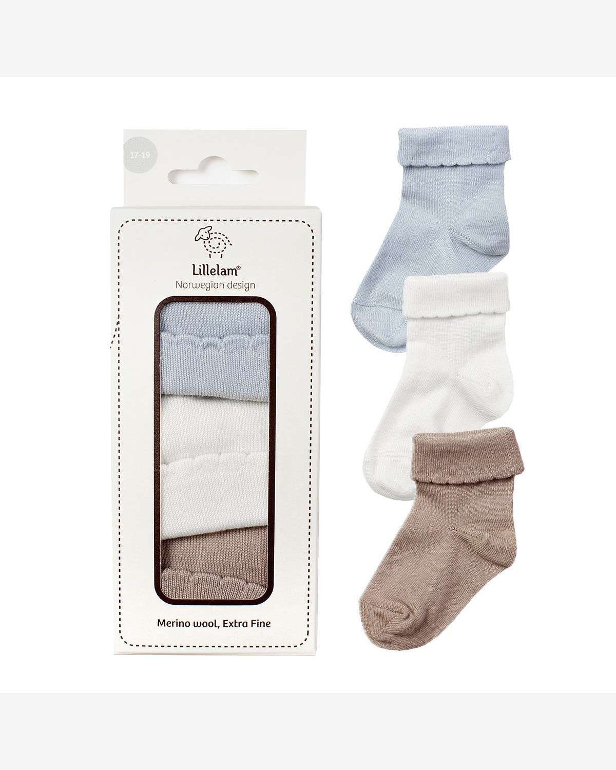 Ullsokker 3pk – Tynn ullkvalitet – Super Fine Merino – Gavepakke