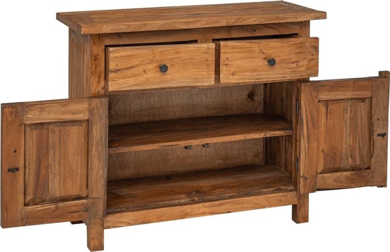 vidaXL - Dressoir - Mahoniehout - 2 Lades - 1 Vak - Vintage Stijl