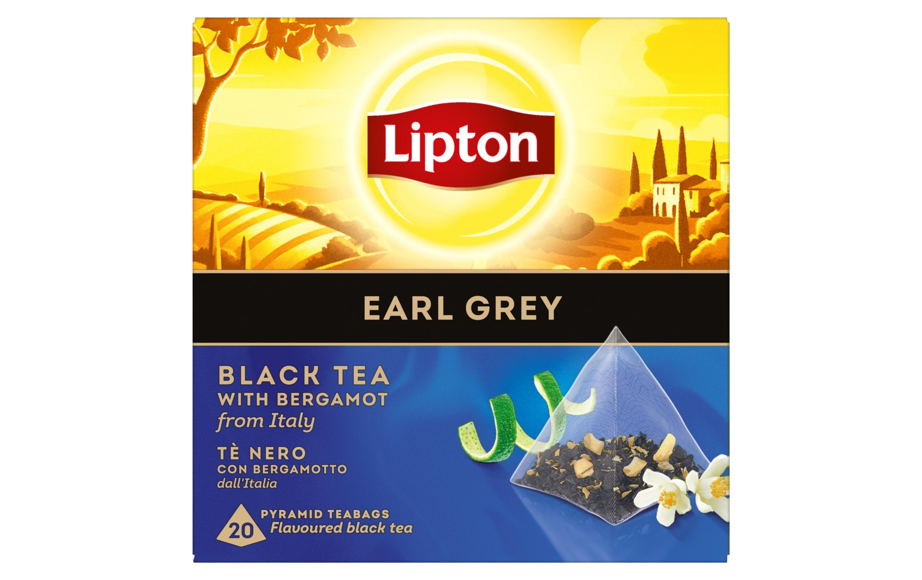 Teebeutel Schwarztee Earl Grey 20 StückTee mit Bergamotte aus Italien