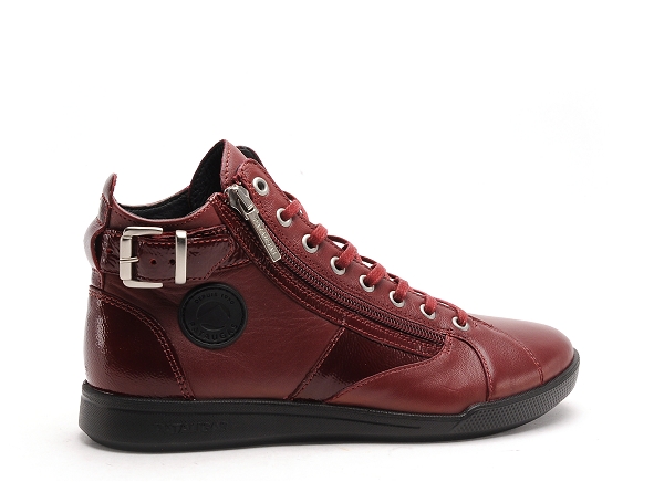 Pataugas boots bottine plates femme palme v f4h bordeaux