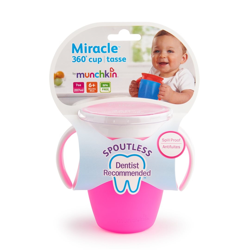 MUNCHKIN Miracle 360° Trinkbecher<br>1 Stück, 207ml, 100% überlaufsicher 6M+