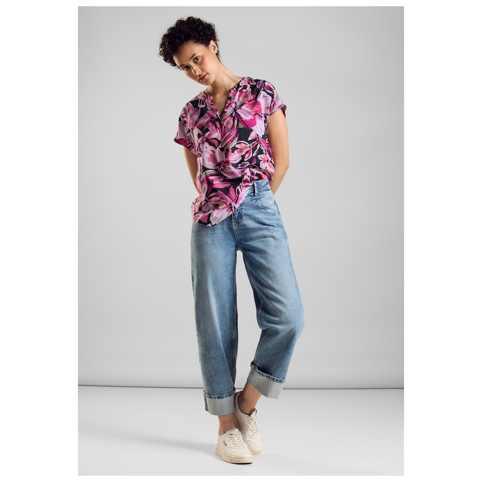 Street One LTD QR shirtblouse w splitneck