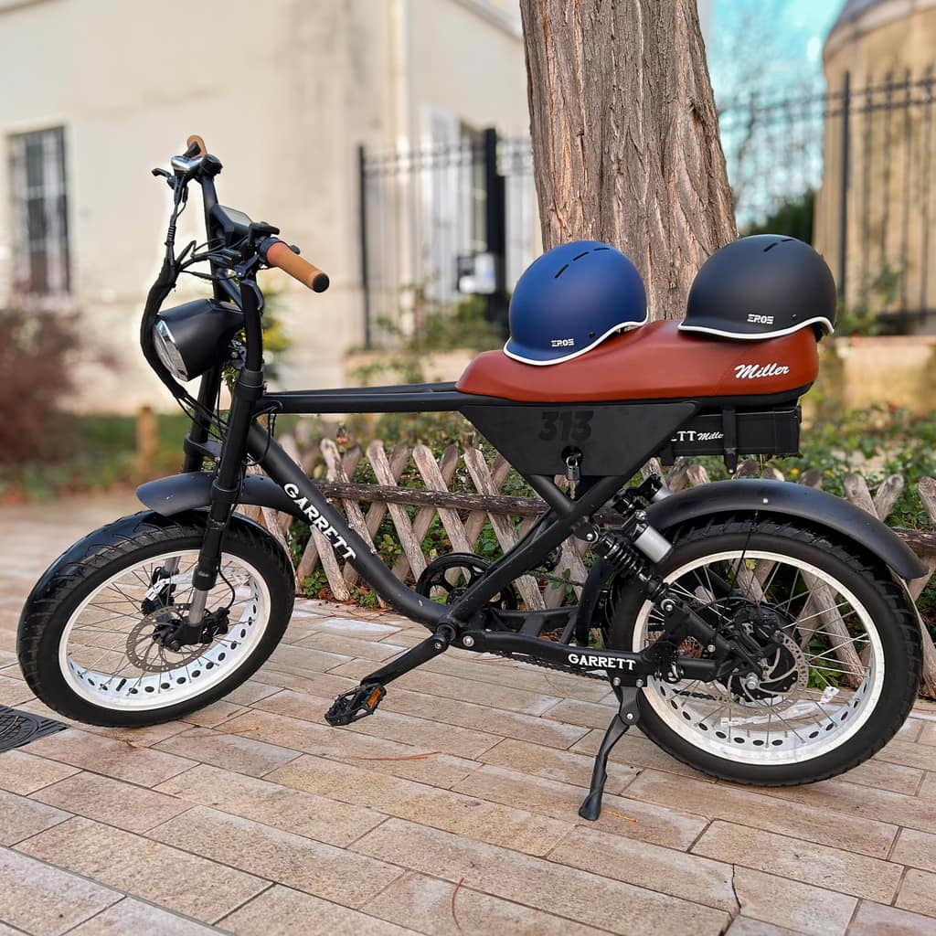 Casque Eroz Vintage Collection pour Trottinette Electrique et Vélo (Bleu\/Noir)