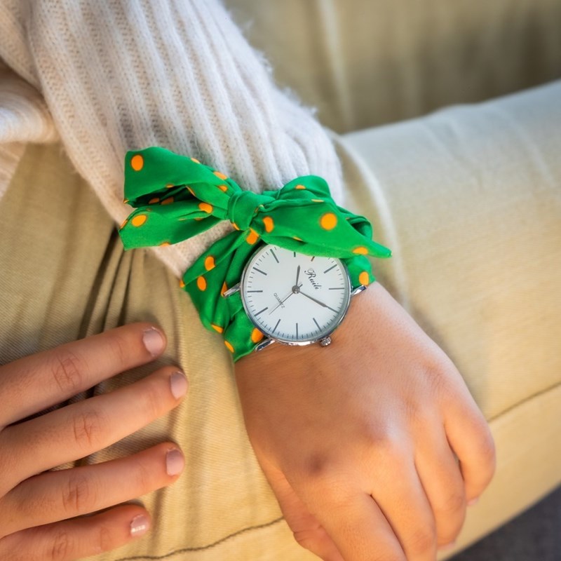 Montre Femme CHTIME bracelet Tissu Vert