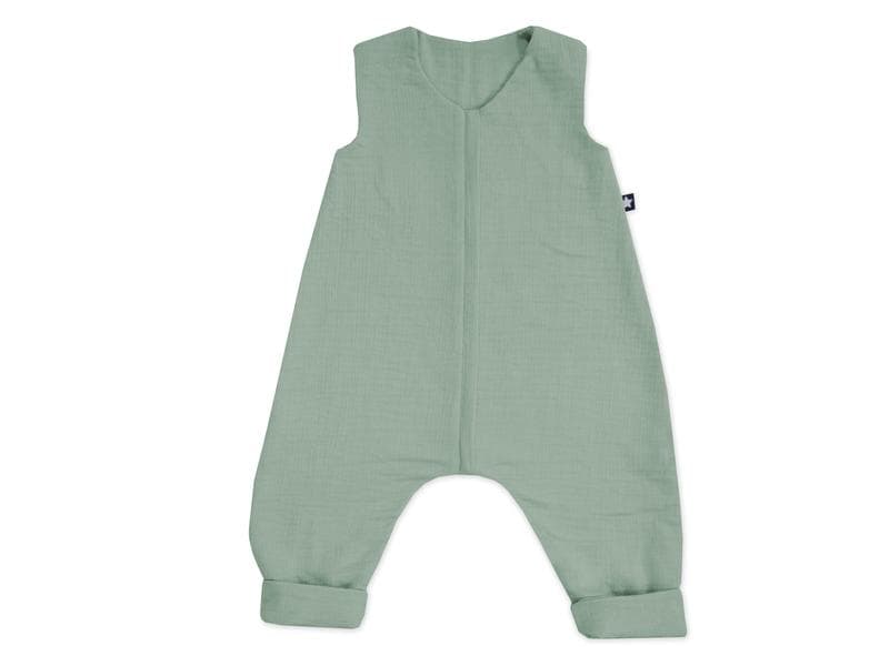 Julius Zöllner Baby-Sommerschlafsack Jumper Musselin Grün 9 Schlafoverall Jumper mit Reissverschluss