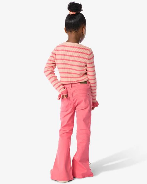 jean enfant évasé rose