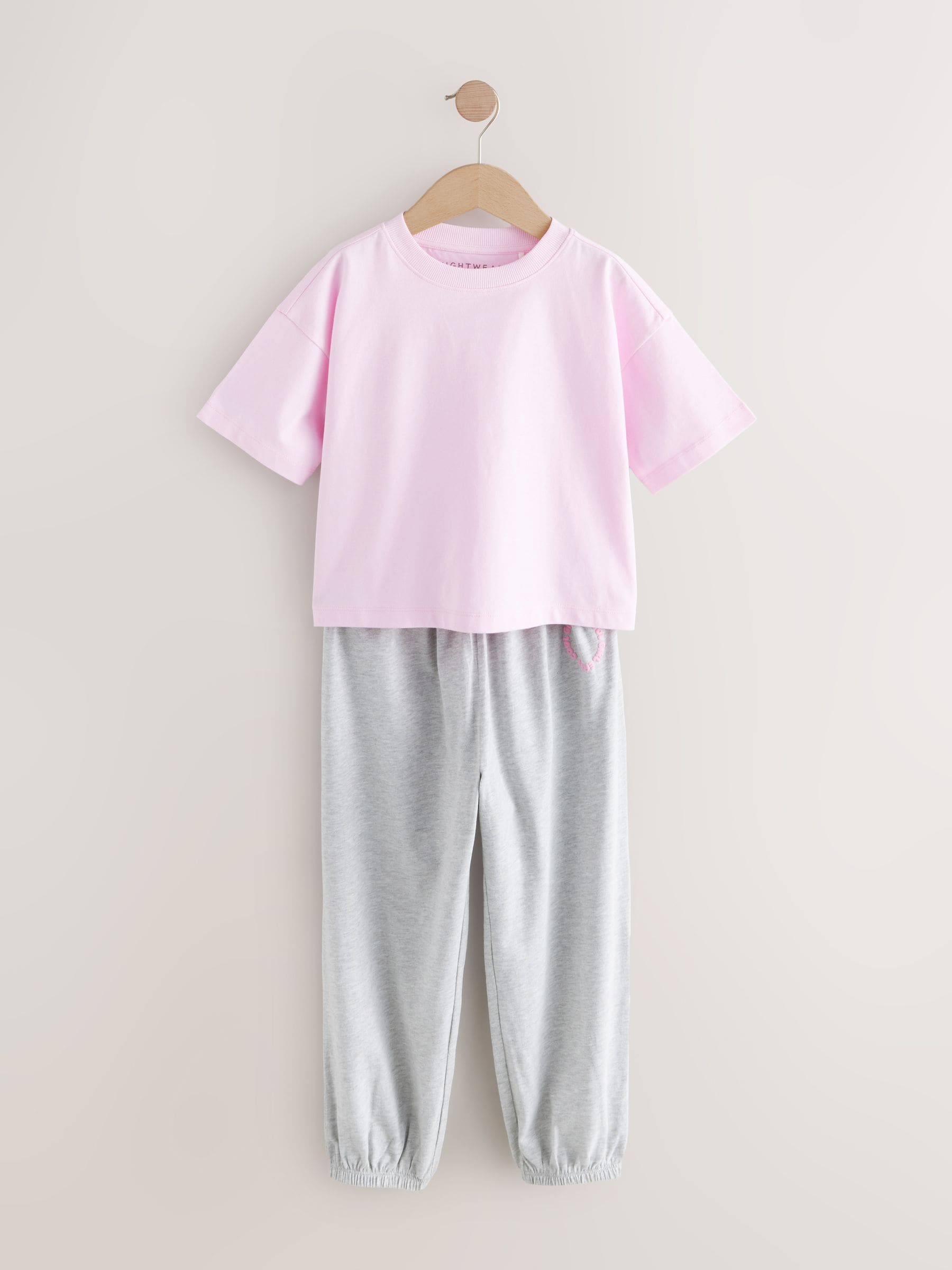 Groen/roze Love-slogan - Verpakking van 3 pyjama's met joggingbroek (3 - 16 jr)