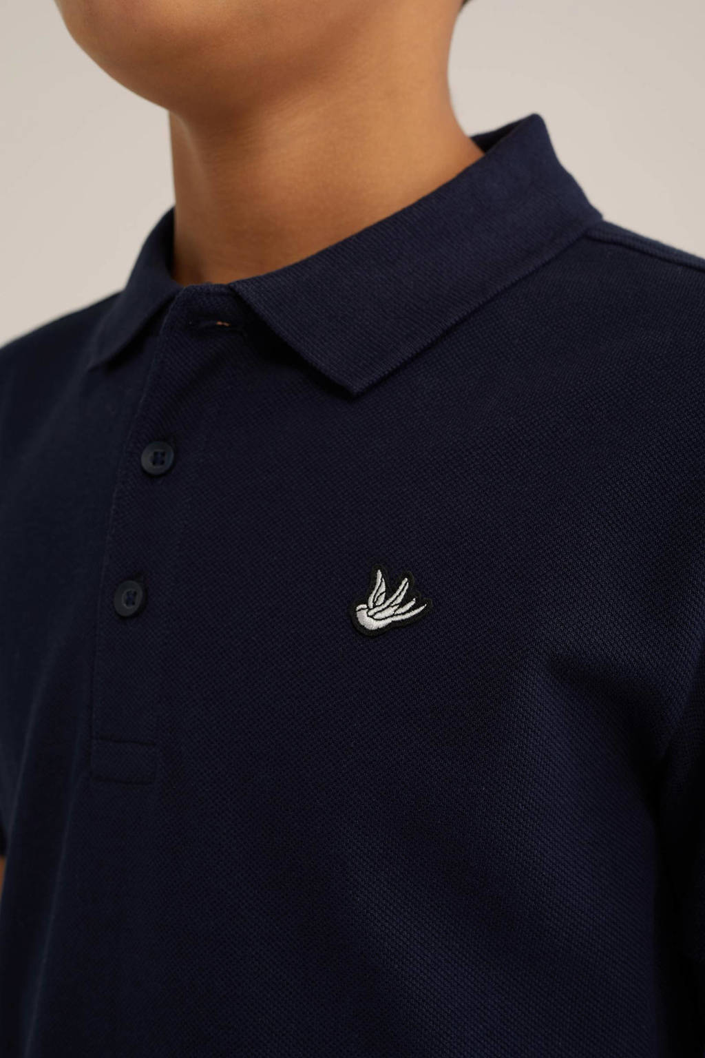 WE Fashion polo donkerblauw