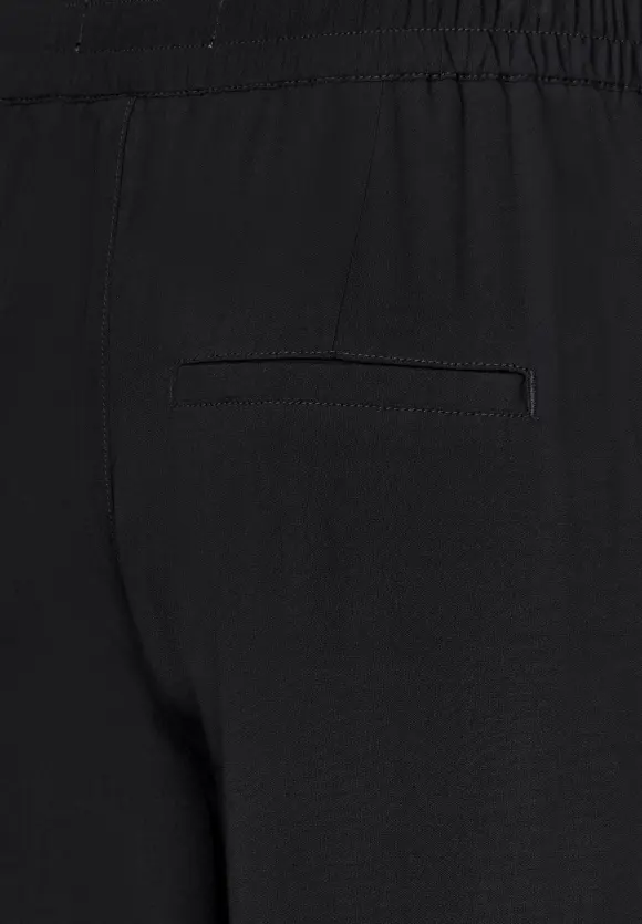 Loose Fit Viskosehose - Black