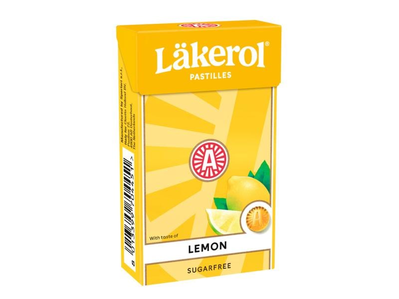 Läkerol Bonbons Lemon Sugarfree 27 g Leckere Pastillen mit Zitronengeschmack