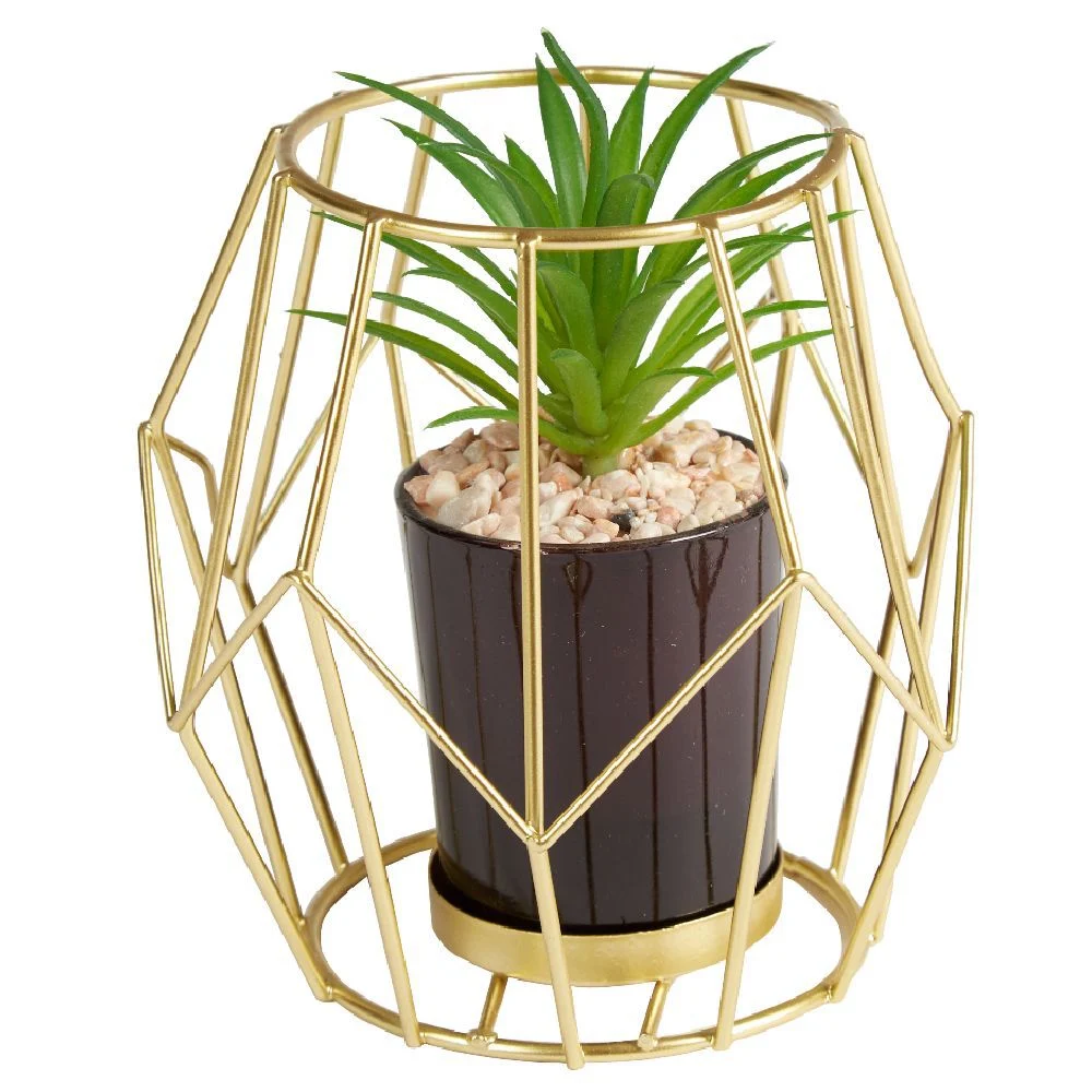 Plante artificielle dans structure graphiphe en métal