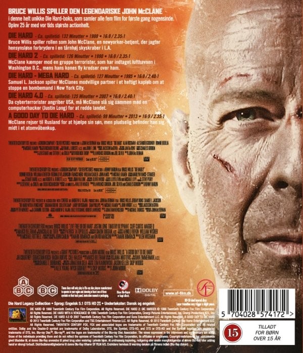 Die Hard 1-5 (5 disc)(Blu-Ray)