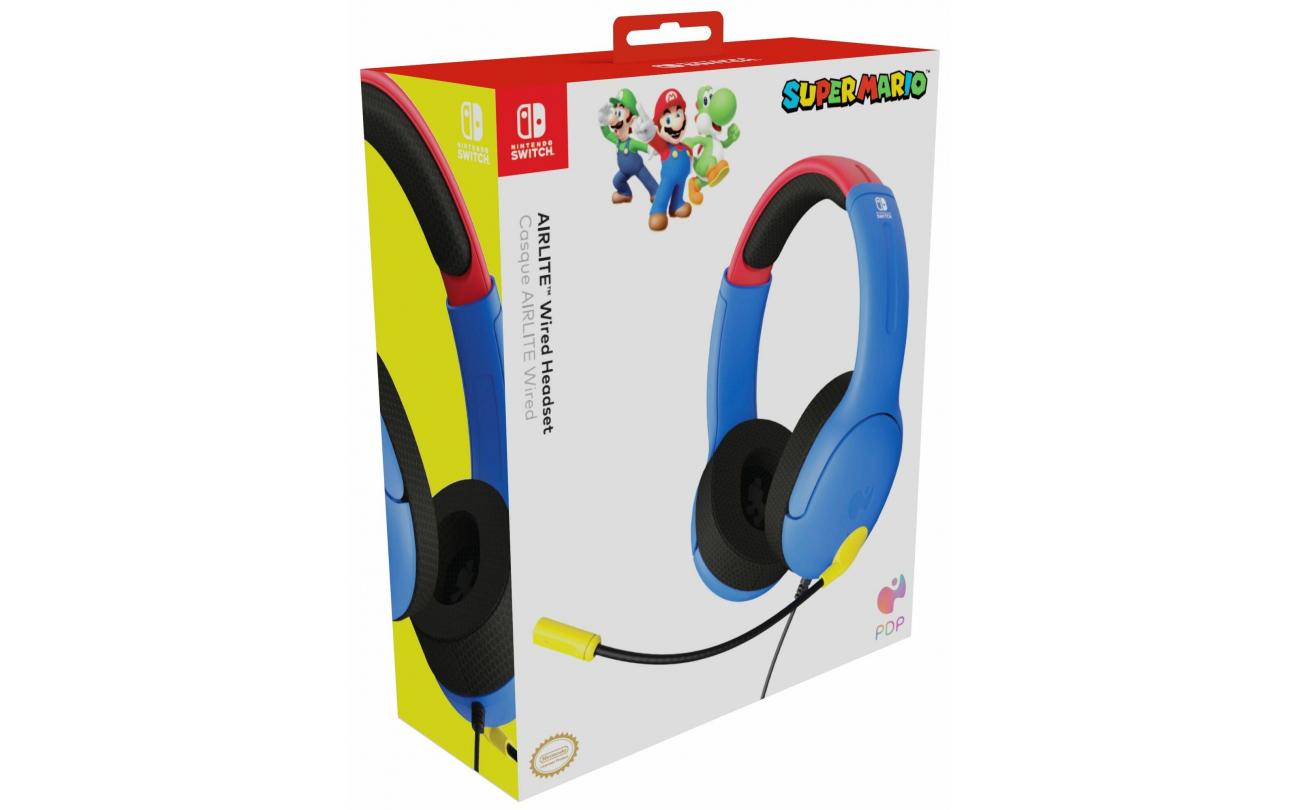 Switch PDP Super Mario Headset Blauw/Rood
