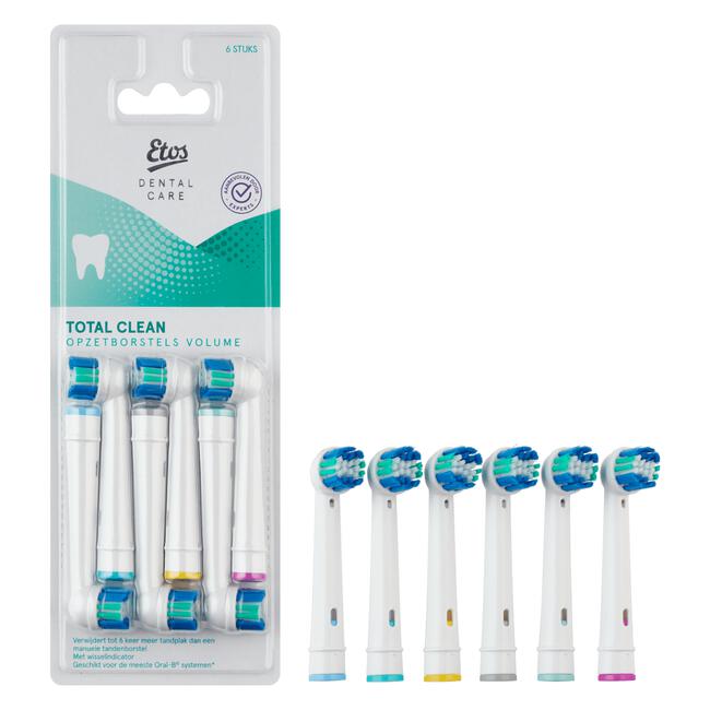 Etos Opzetborstel Total Clean 6 stuks