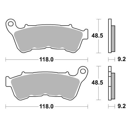 Plaquettes de freins SBS 934H.HS Sinter Métal Fritté Avant
