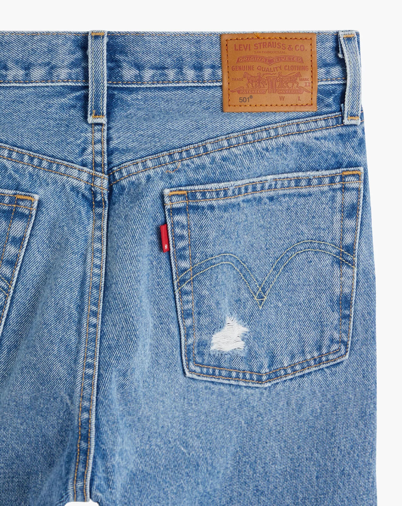 Levi's® Jean 501 Crop coupe droite bleu