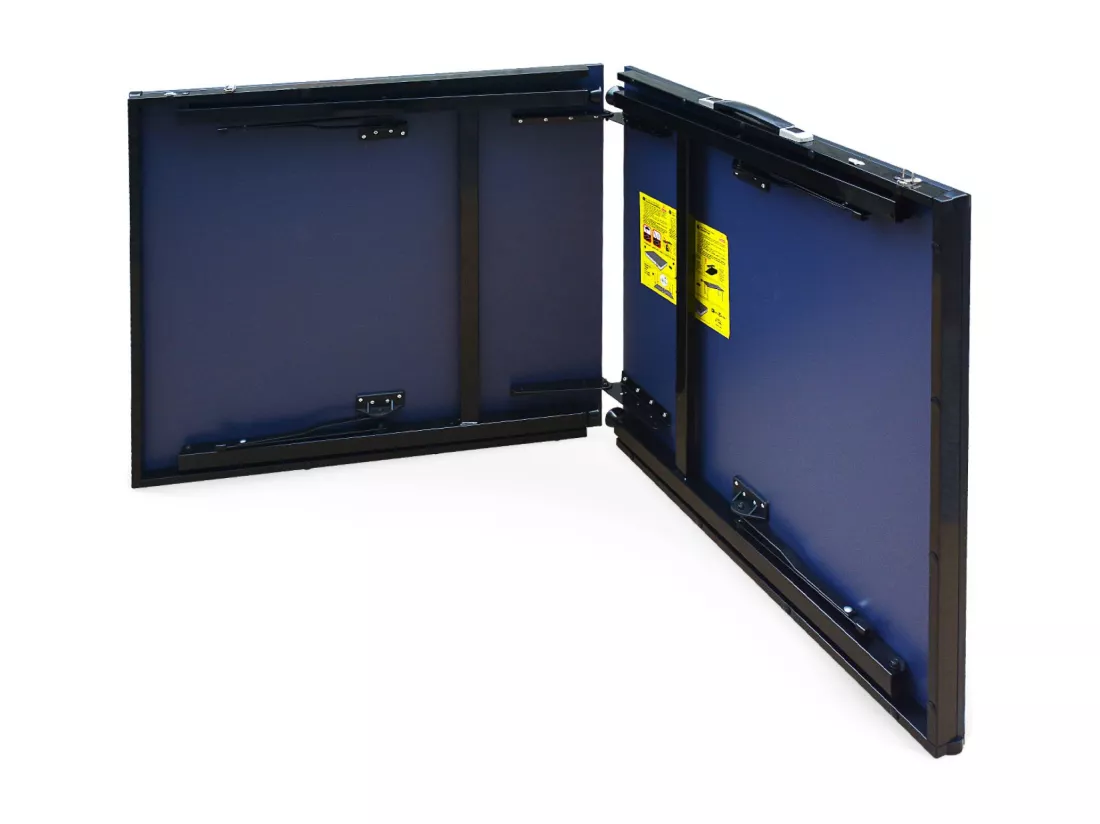 Mini table de ping pong 150x75cm - table pliable INDOOR bleue. avec 4 raquettes et 6 balles. valise de jeu pour utilisation intérieure. sport tennis de table