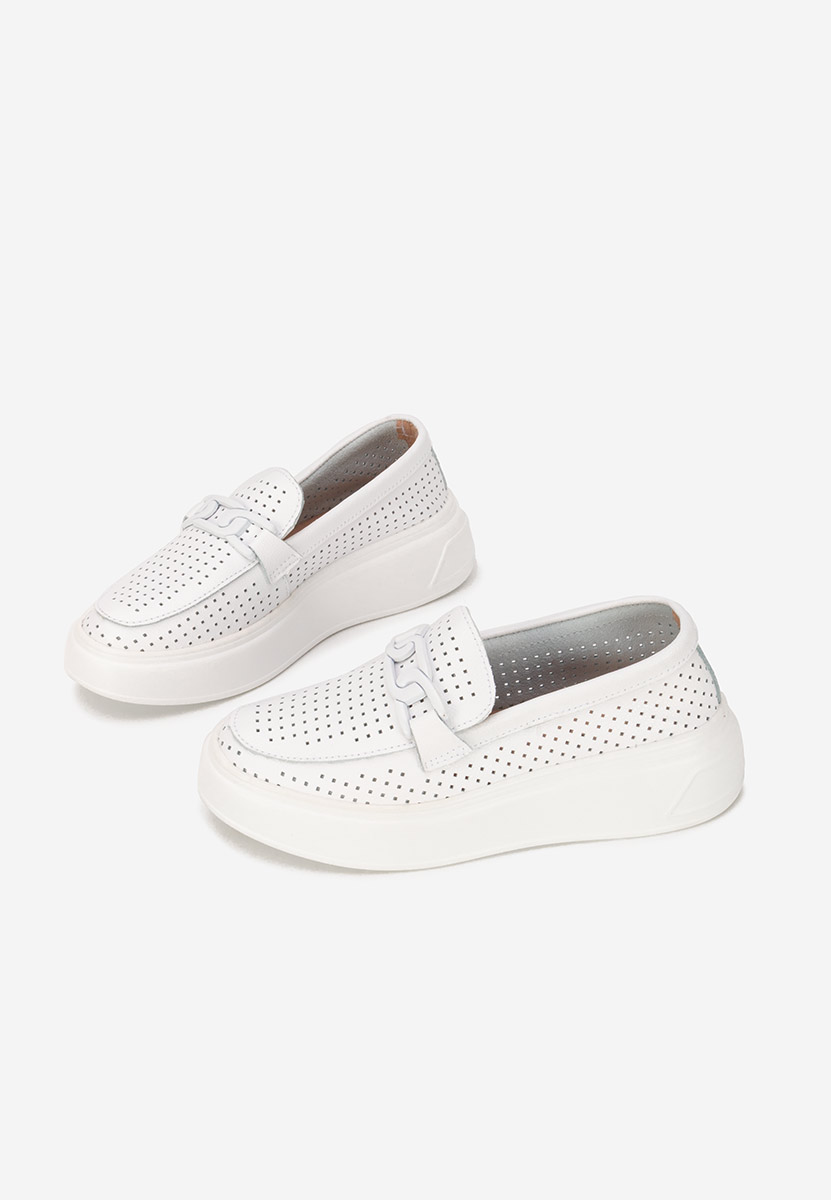 Mocassins semelle epaisse blancs Valerina
