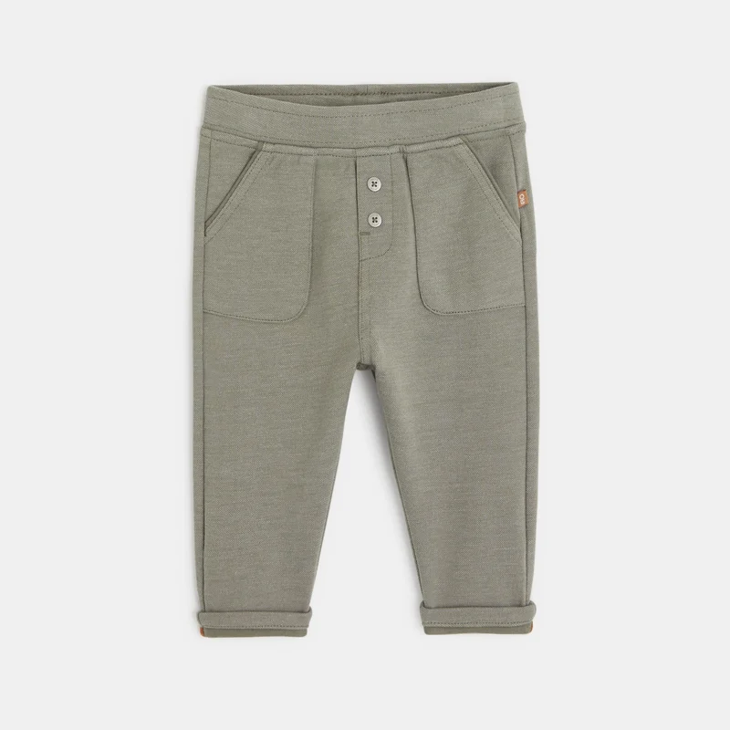 Pantalon coton fantaisie vert bébé garçon Vert