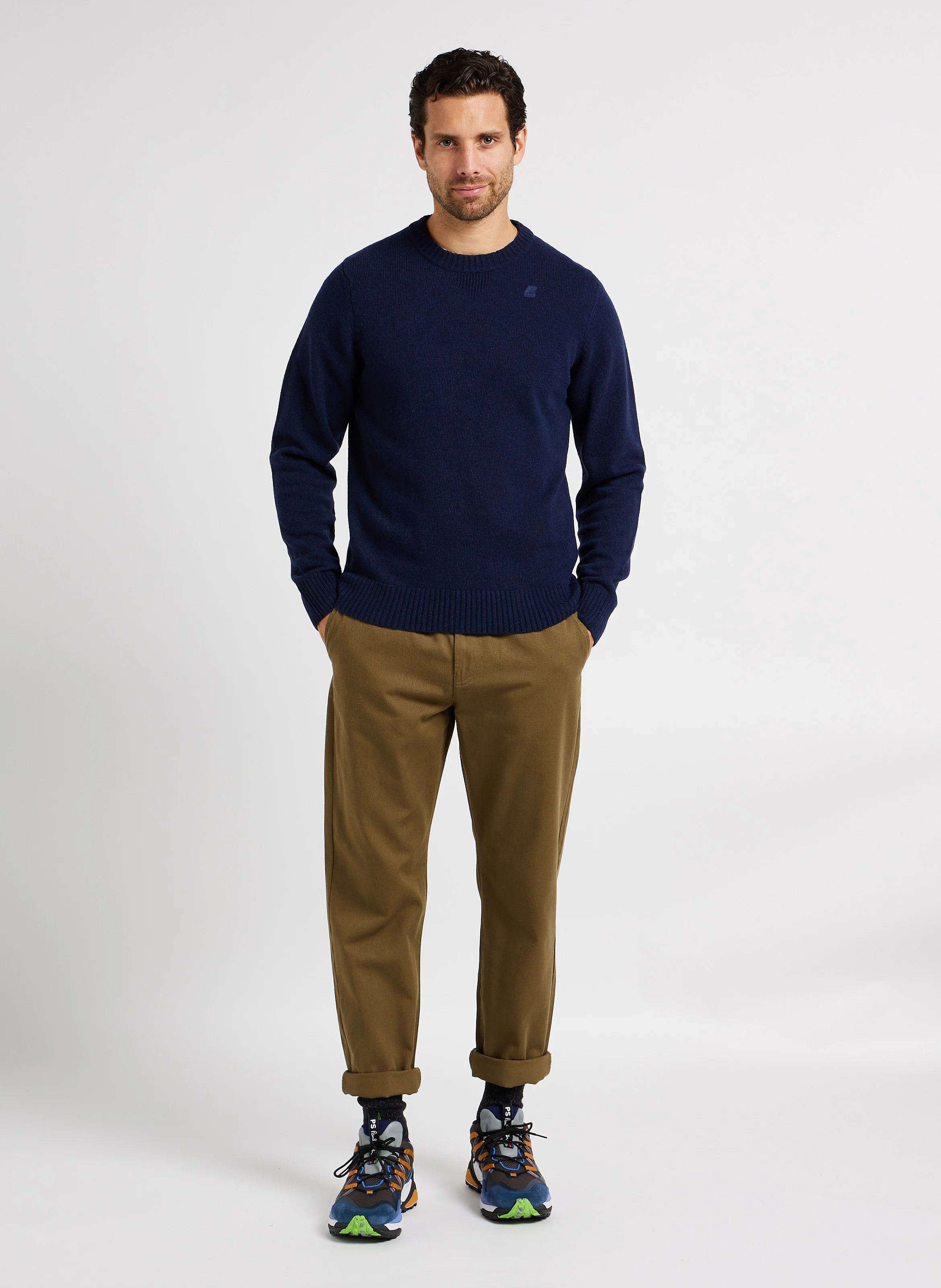 Pantalon droit en coton biologique| Vert