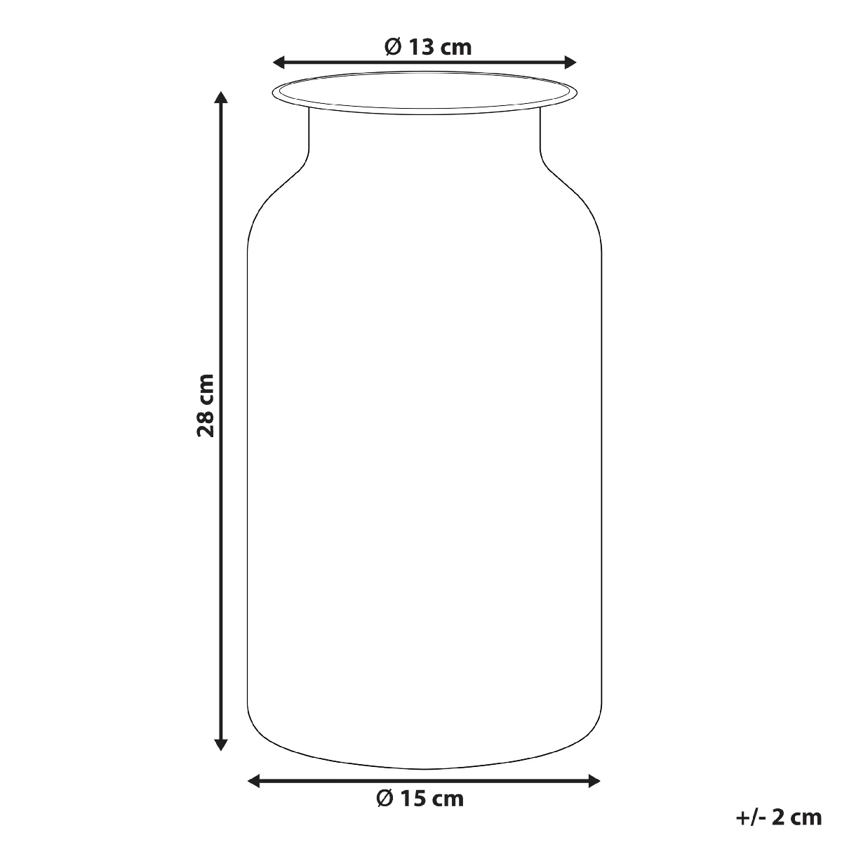 Beliani Vase BHATURE Verre Multicolore