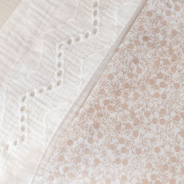 Baby's Only Ledikantlaken Broderie Calm Wit 120 x 150 cm