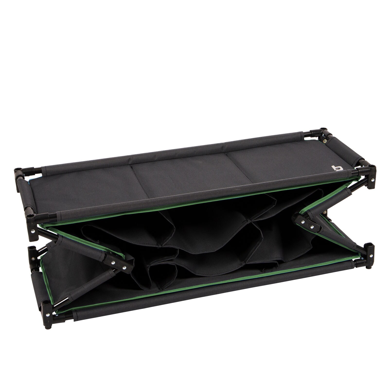 BO-CAMP Faltschrank Camping Schrank Regal Zelt Organizer Garderobe 9Fächer Stahl