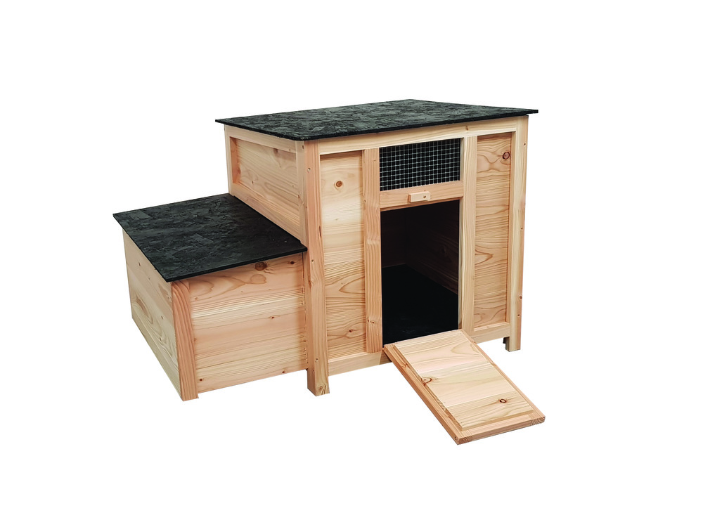 Poulailler isidore douglas avec habitat, pondoir et porte 105x73x71,5 cm pour 2 à 3 poules