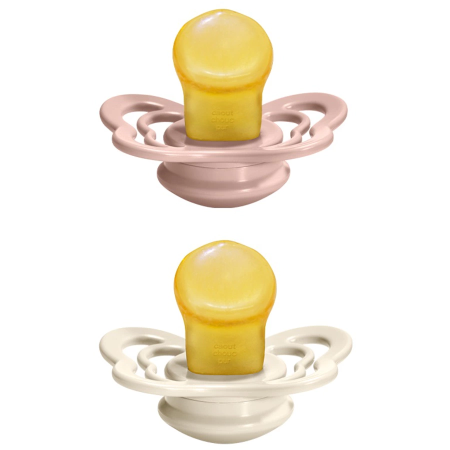 BIBS® Schnuller Couture Ivory  Blush Latex 6-36 Monate, 2 Stk.