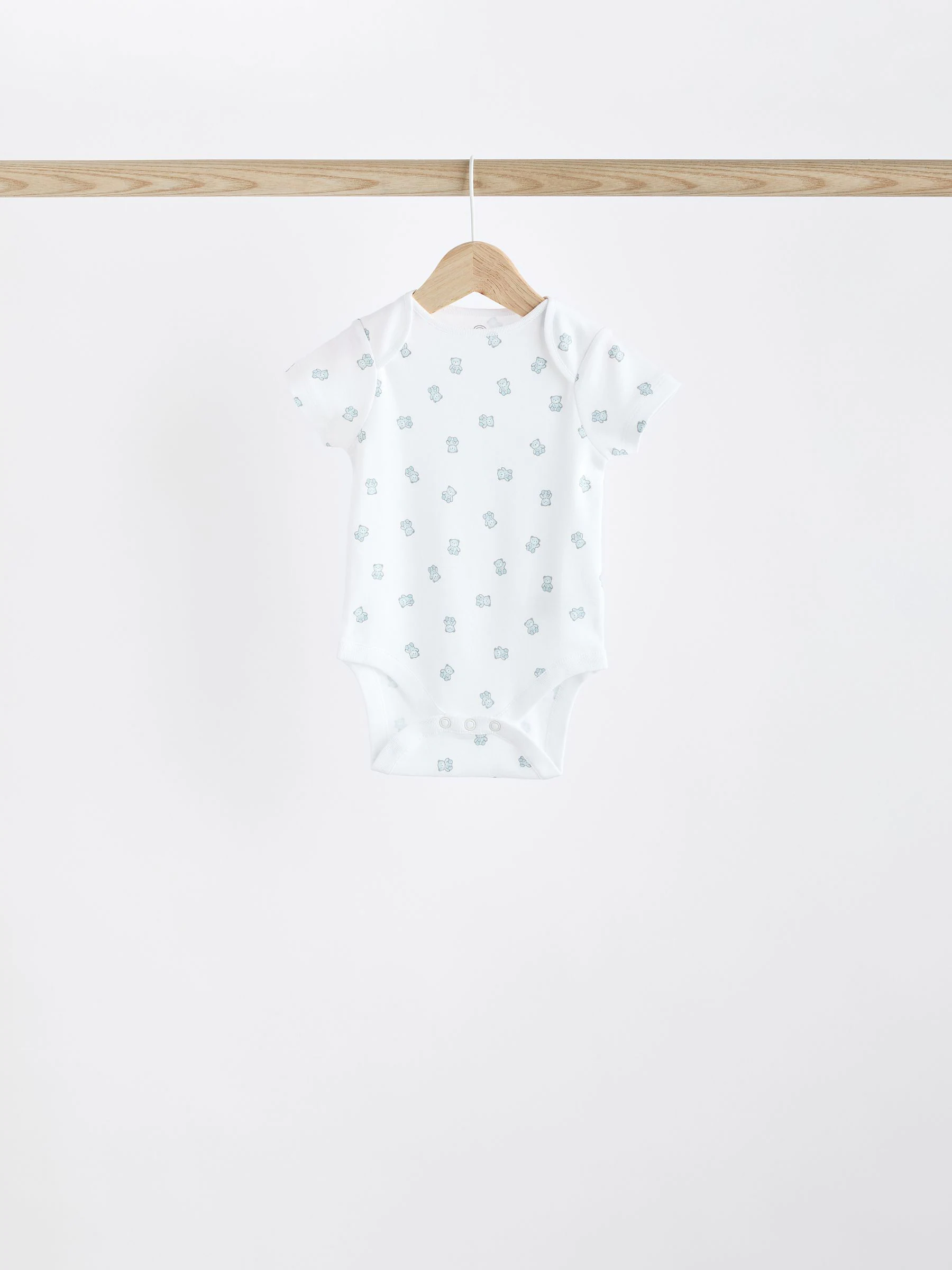 Blauw - Beer Baby Bodysuits met korte mouwen