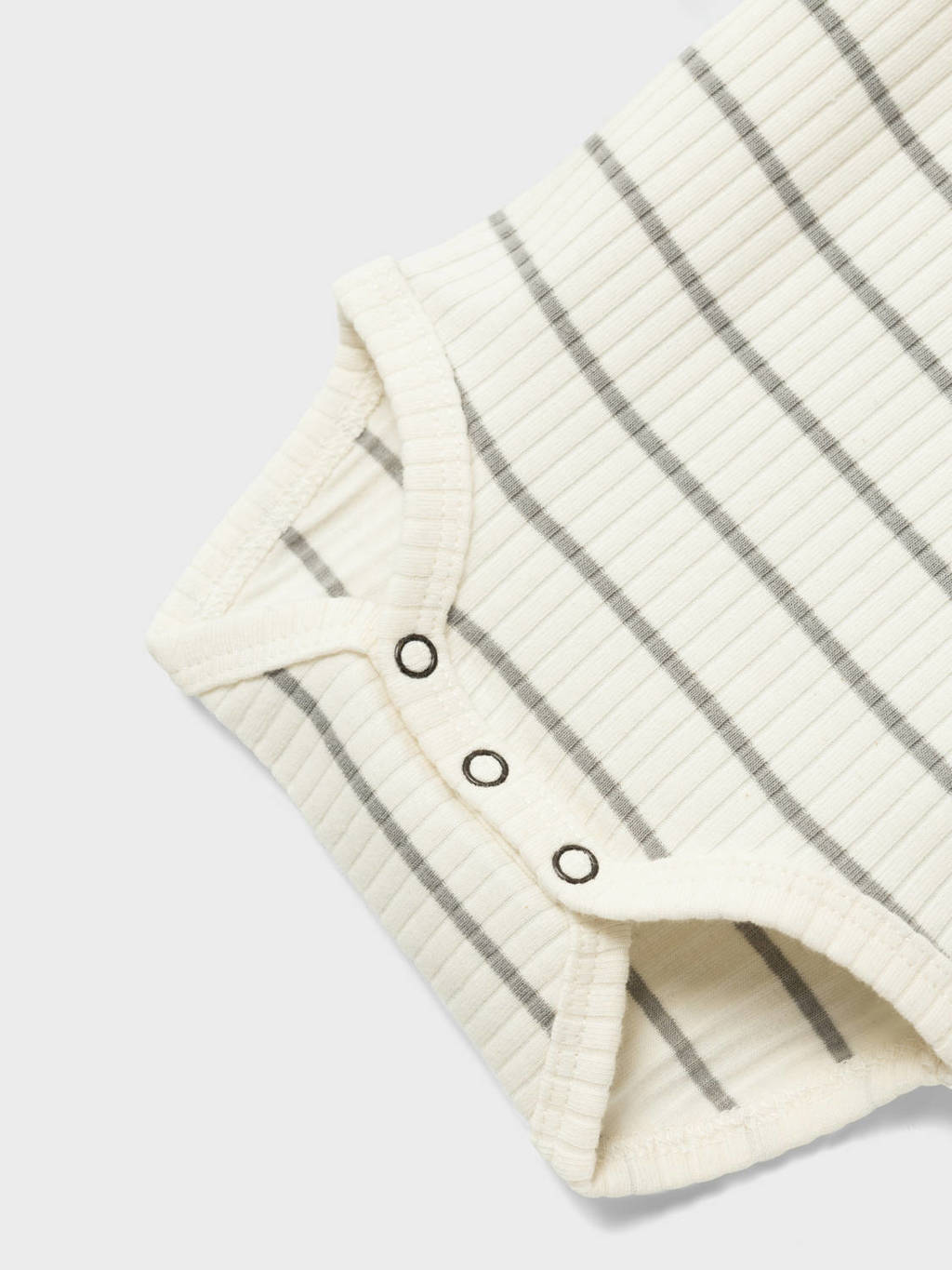 LIL' ATELIER gestreepte romper NBMKAIL ecru/grijs