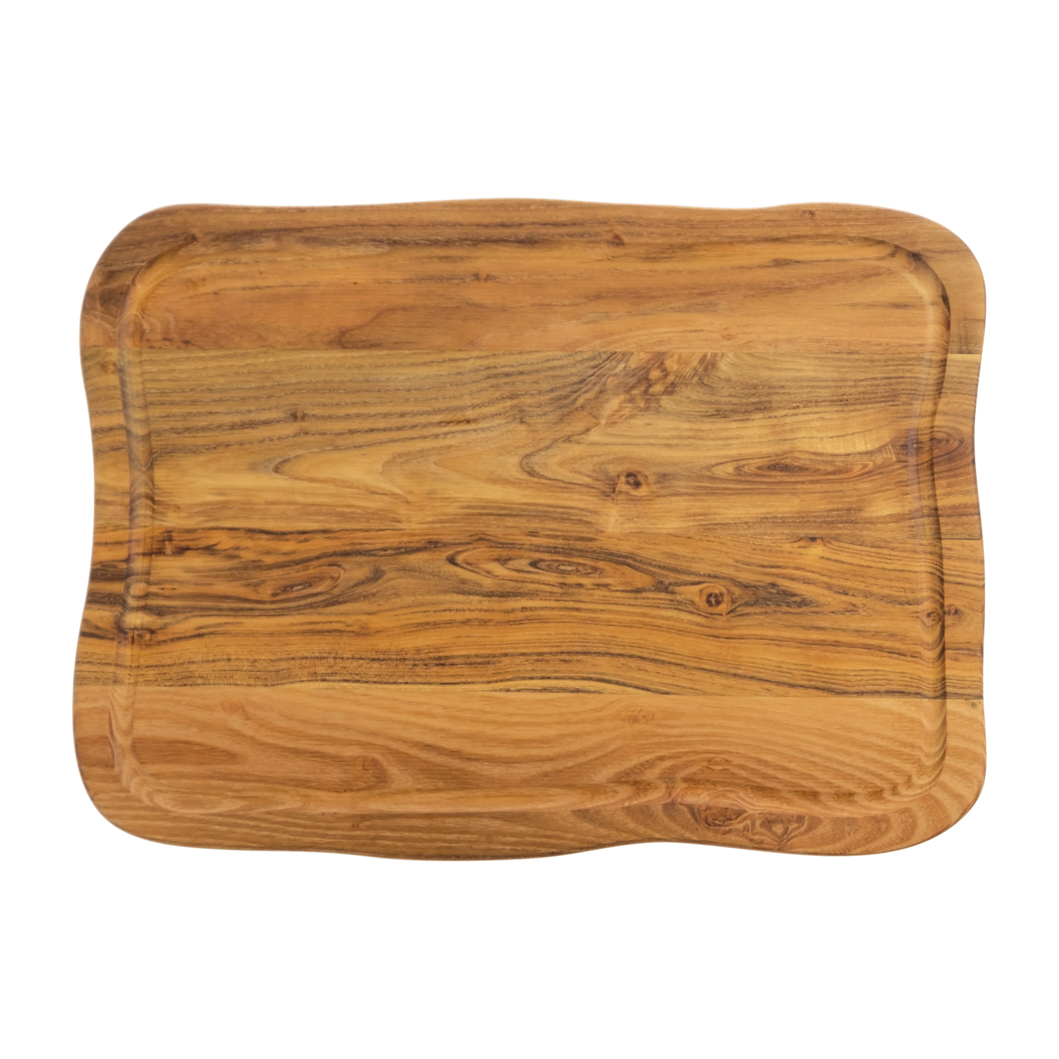 RAW  Teak skærebræt m/saftrille - natur