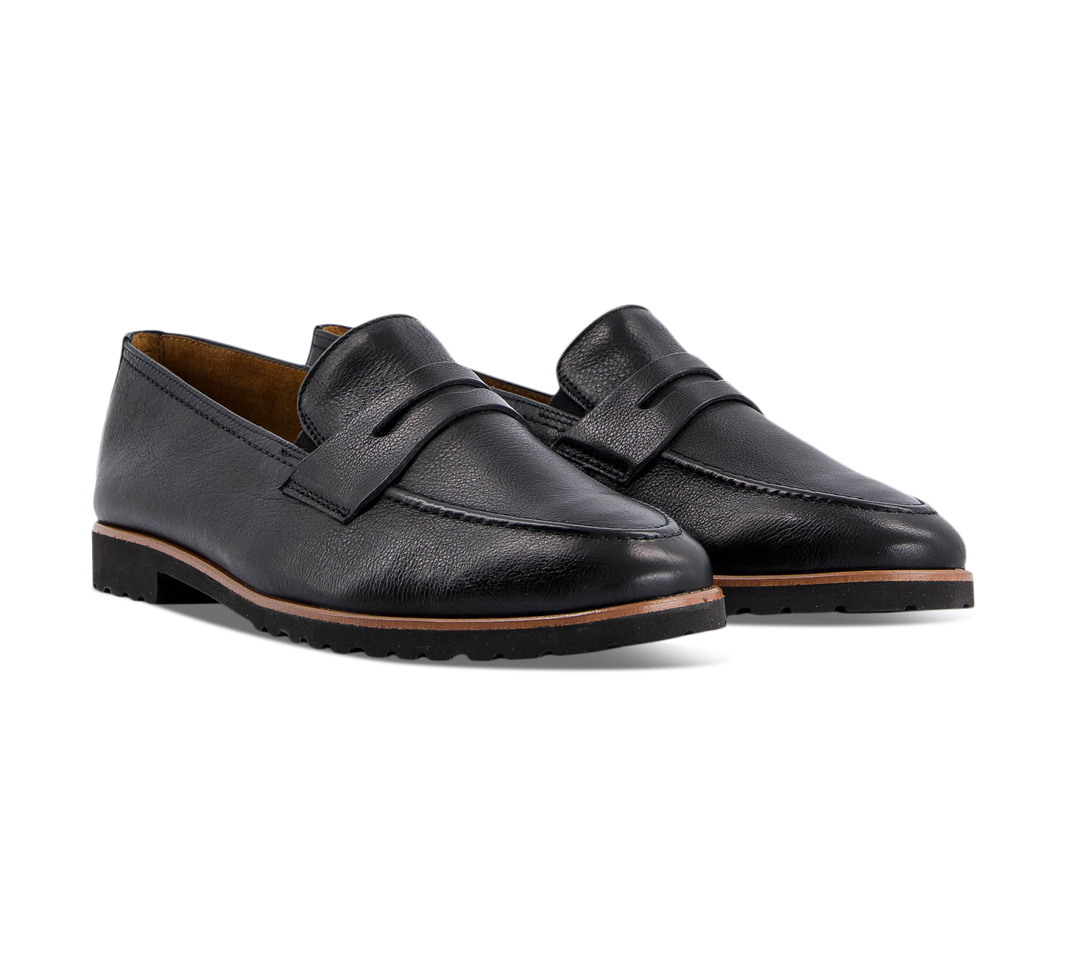 Paul Green Mocassins ungefüttert schwarz