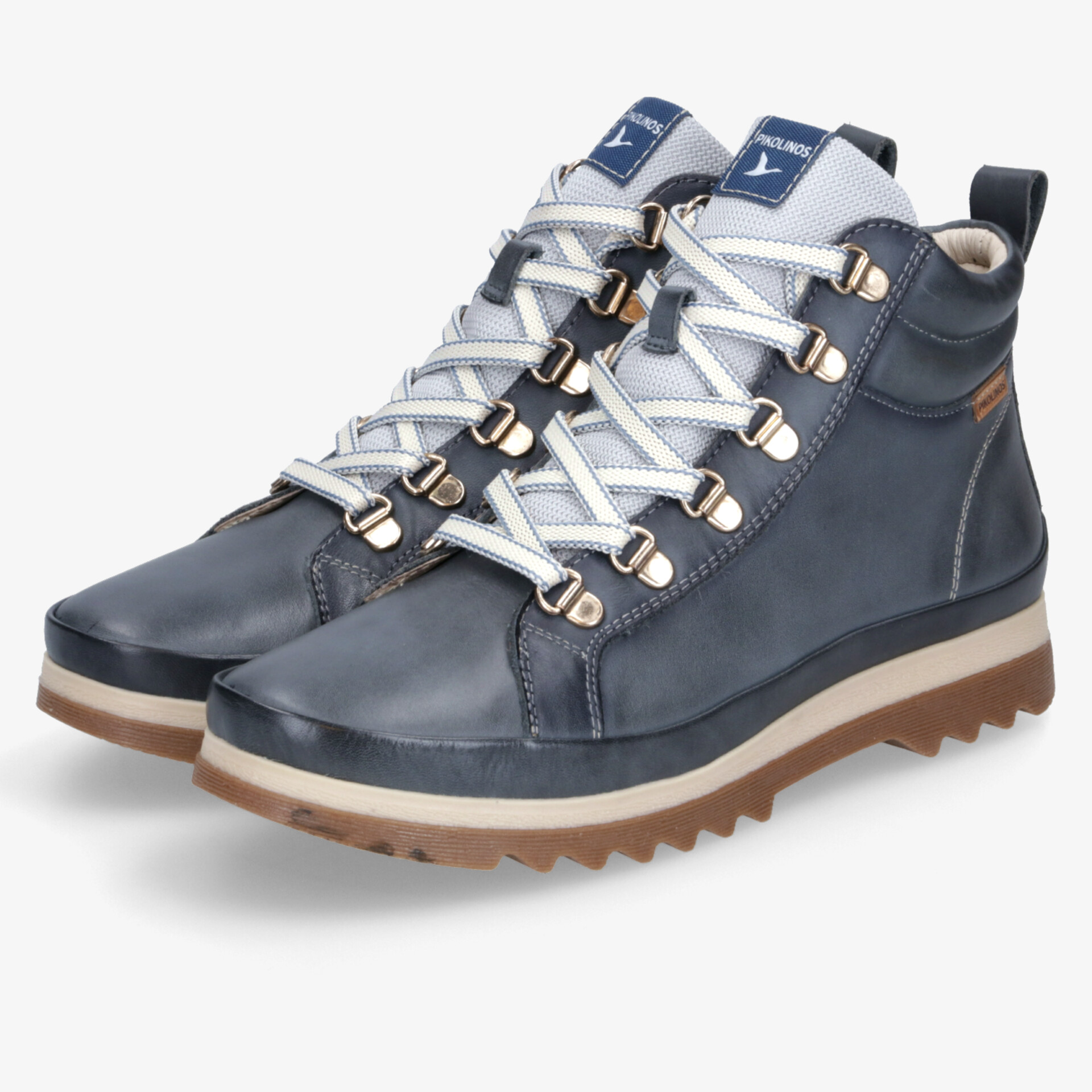 PIKOLINOS Damen Schnürstiefeletten blau