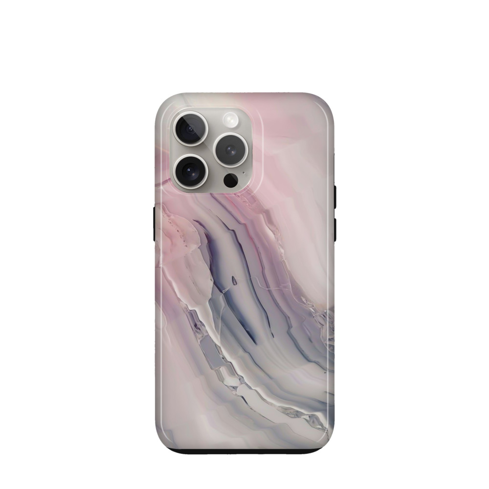iPhone 15 Pro Max Hybrid (Kunststoff / Gummi) Hülle Marmor Marble 9 - Lila-Violett